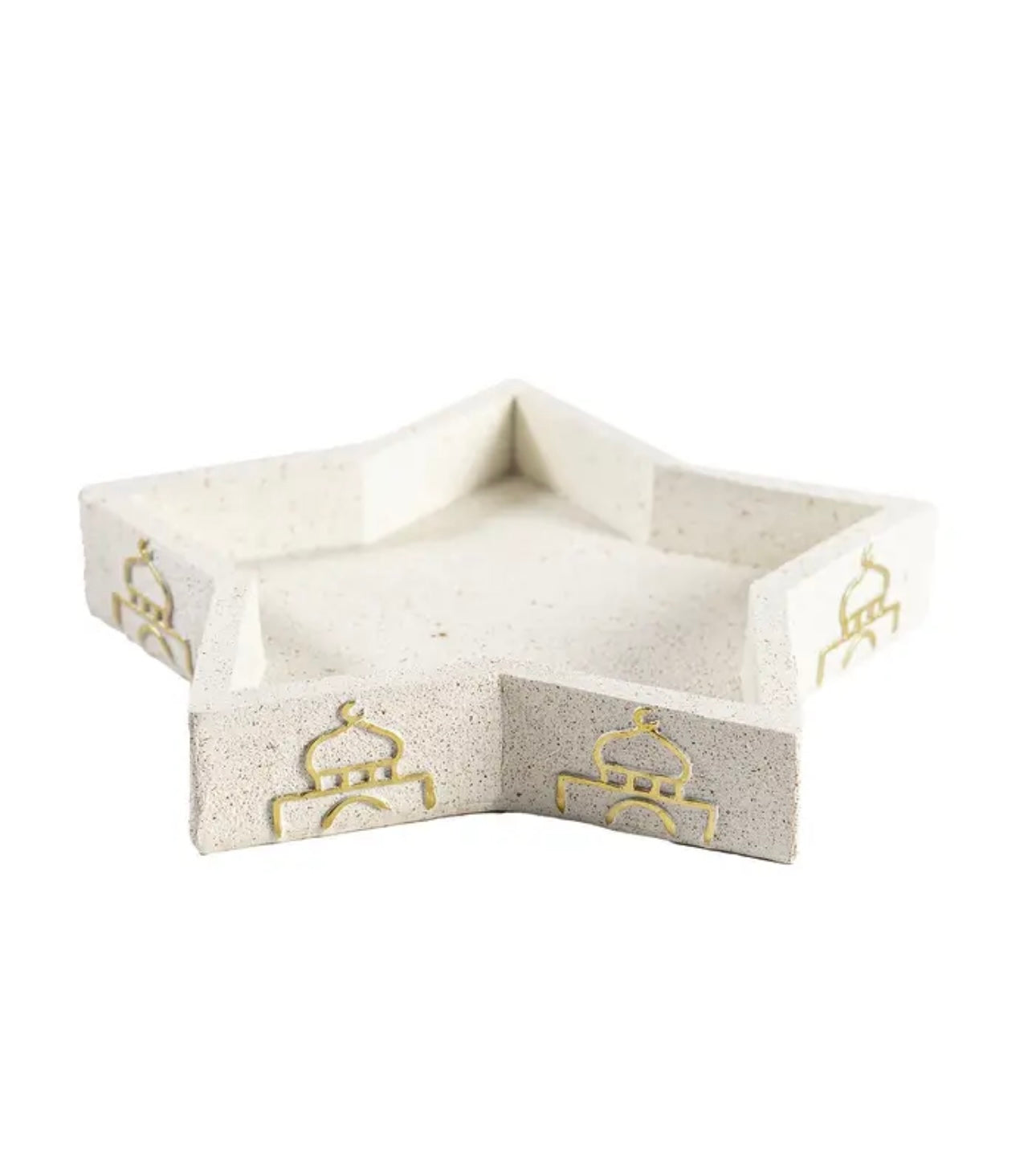 Noor Stjärnskål – Servering & Dekor (Vit/Guld)